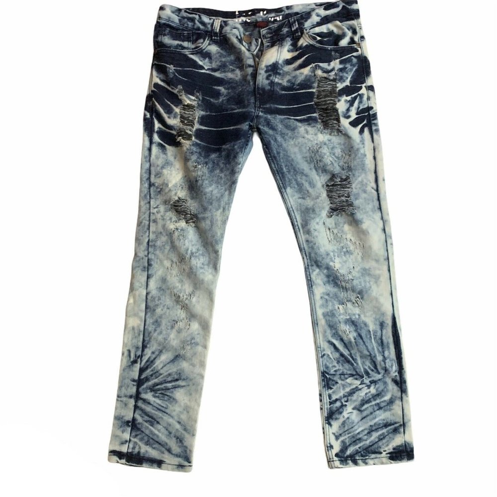 Mousai Jeans Mens 38 X 32 - Bleached & Distressed